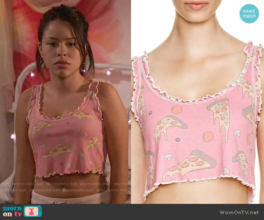 Wildfox Extra Cheese Cropped Cami worn by Mariana Foster (Cierra Ramirez) on The Fosters