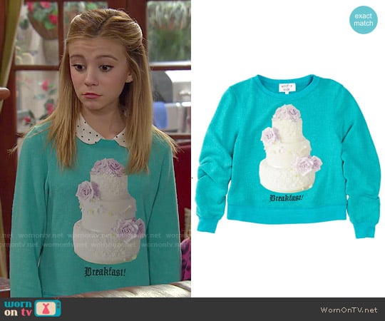 Wildfox Girls' Breakfast Sweatshirt worn by Avery Jennings (G. Hannelius) on Dog with a Blog