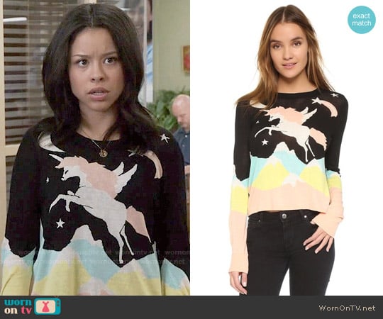 Wildfox Land Faraway Opal Sweater worn by Mariana Foster (Cierra Ramirez) on The Fosters