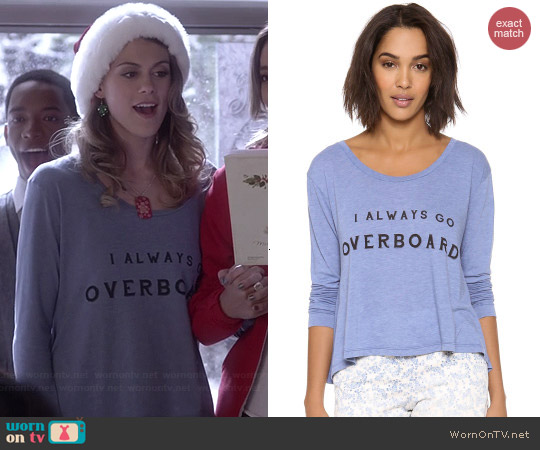 Wildfox Off The Deep End Tee worn by Lindsey Shaw on PLL