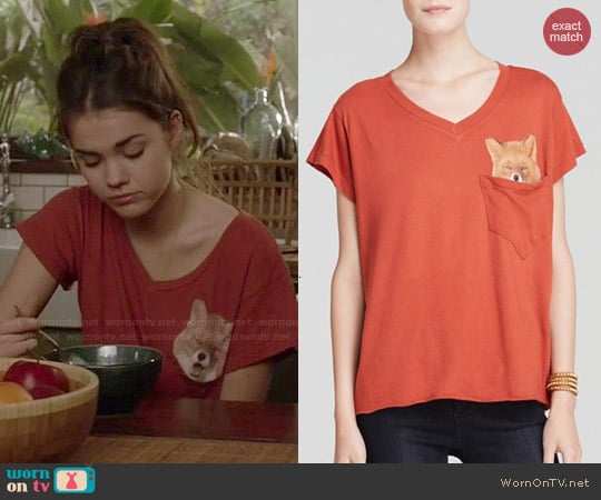 Wildfox Pocket Fox Tee worn by Callie Jacob (Maia Mitchell) on The Fosters