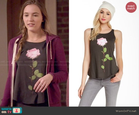 Wildfox Single Rose Tank worn by Maddie Jaymes (Lennon Stella) on Nashville