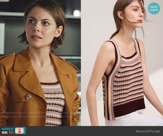 Wilfred Caumont Knit Top in Cabernet / Derma worn by Thea Queen (Willa Holland) on Arrow