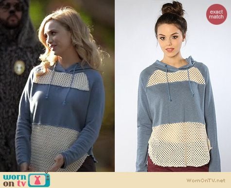 Wilfred Fashion: Free People Mesh Blocked Hoodie worn by Fiona Gubelmann