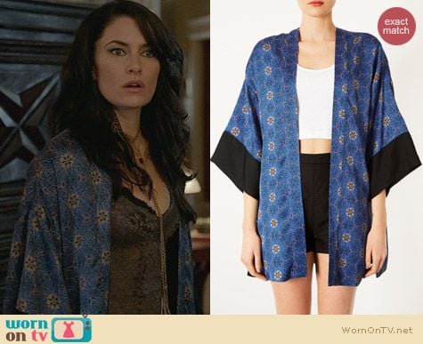 Witches of East End Fashion: Topshop Spider Floral Kimono worn by Madchen Amick