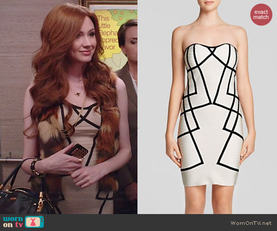 Wow Couture Bodycon Contrast Dress worn by Karen Gillan on Selfie