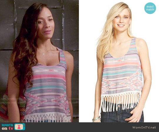 Xhilaration Wide Strap Fringe Top worn by Rosie Falta (Dania Ramirez) on Devious Maids