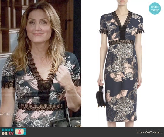 Yigal Azrouel Blooming Stargazer Dress worn by Maura Isles (Sasha Alexander) on Rizzoli and Isles