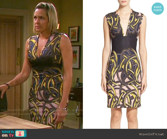 Yigal Azrouel Pop Art Print Scuba Sheath Dress worn by Nicole Walker (Arianne Zucker) on Days of our Lives