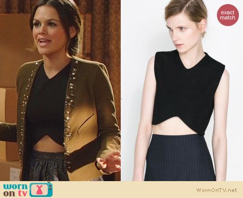 Zara Cropped Top worn by Rachel Bilson on Hart of Dixie