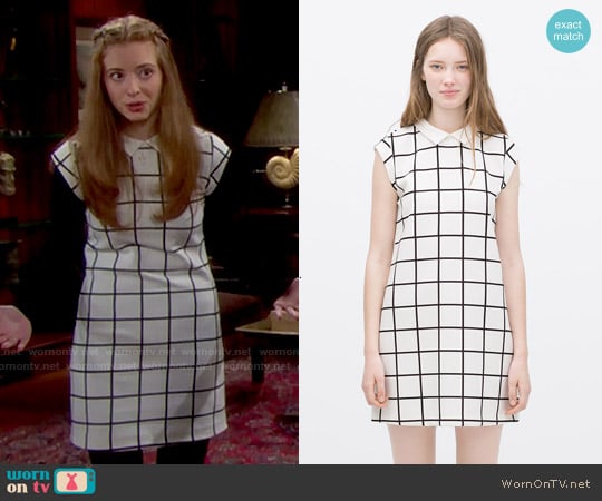 Zara Dress with Contrasting Collar worn by Aly Forrester (Ashlyn Pearce) on The Bold and the Beautiful