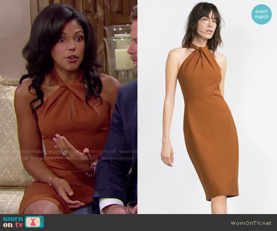 Zara Long Tube Dress worn by Maya Avant (Karla Mosley) on The Bold and the Beautiful