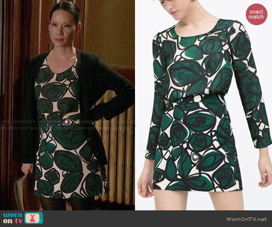 Zara Printed Top & Skirt worn by Joan Watson (Lucy Liu) on Elementary