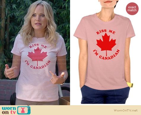 Zazzle Kiss Me I'm Canadian Tee worn by Malin Akerman on Trophy Wife