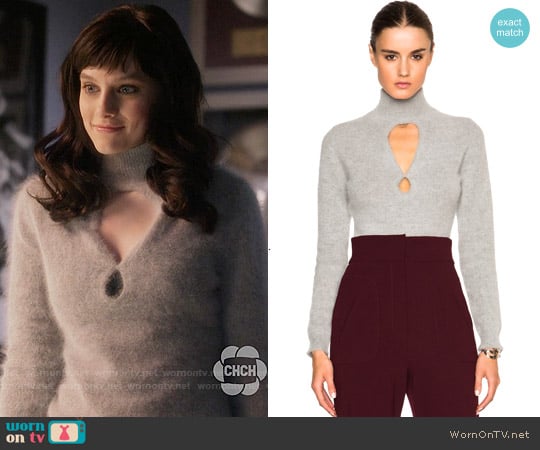 Zimmermann Arcadia Fluffy Sweater worn by Layla Grant (Aubrey Peeples) on Nashville