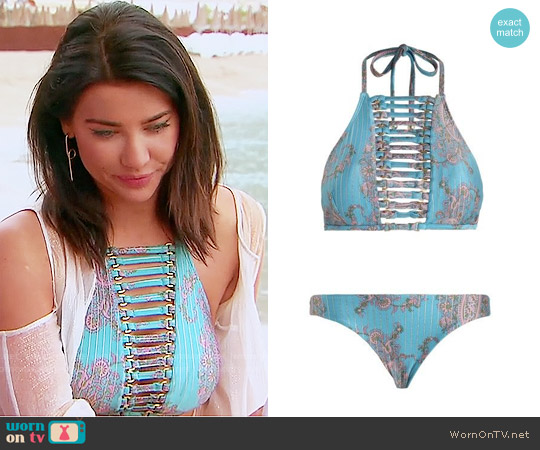 Zimmermann Realm Harness Bikini worn by Steffy Forrester (Jacqueline MacInnes Wood) on The Bold and the Beautiful