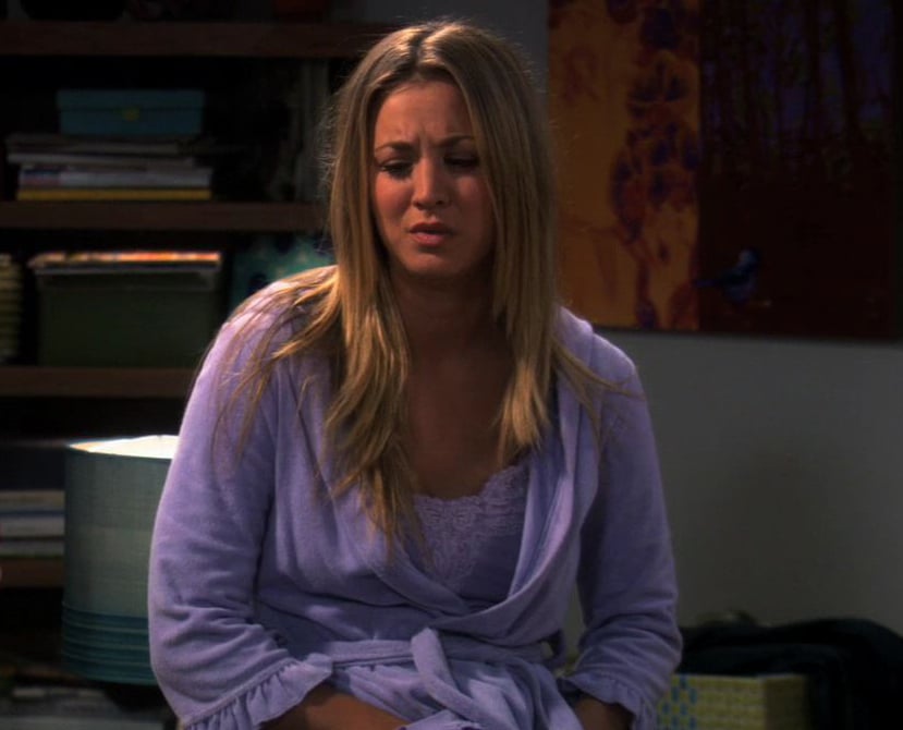 Pennys purple robe on The Big Bang Theory