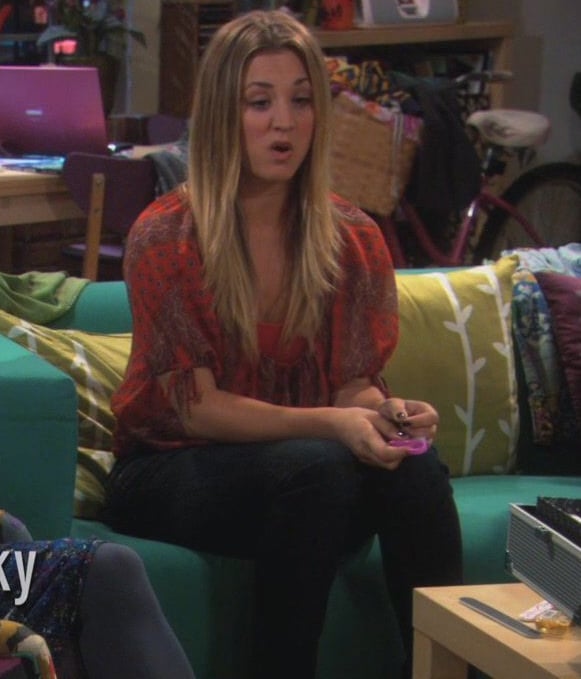 Penny's peasant style top on The Big Bang Theory