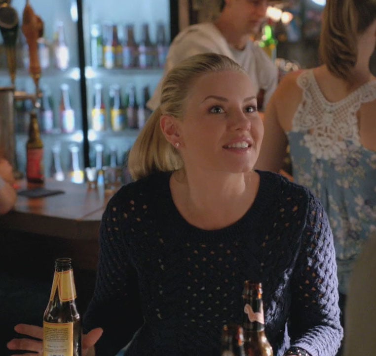 Alex's blue knit sweater on Happy Endings