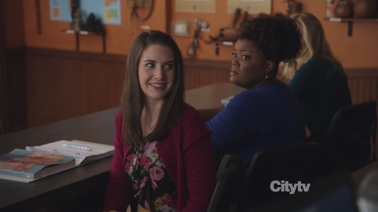 Annie's pink cardigan on Community