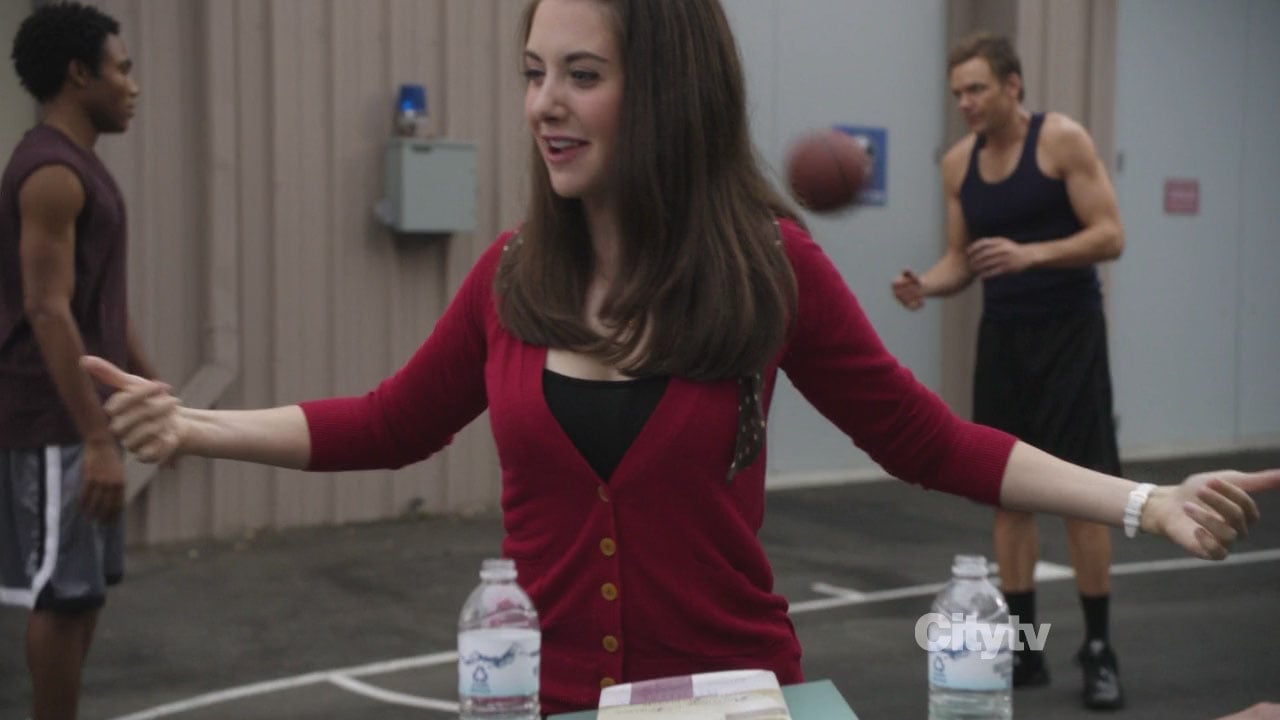 Annie's red cardigan on Community