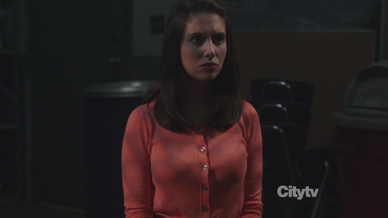 Annie's orange cardigan on Community