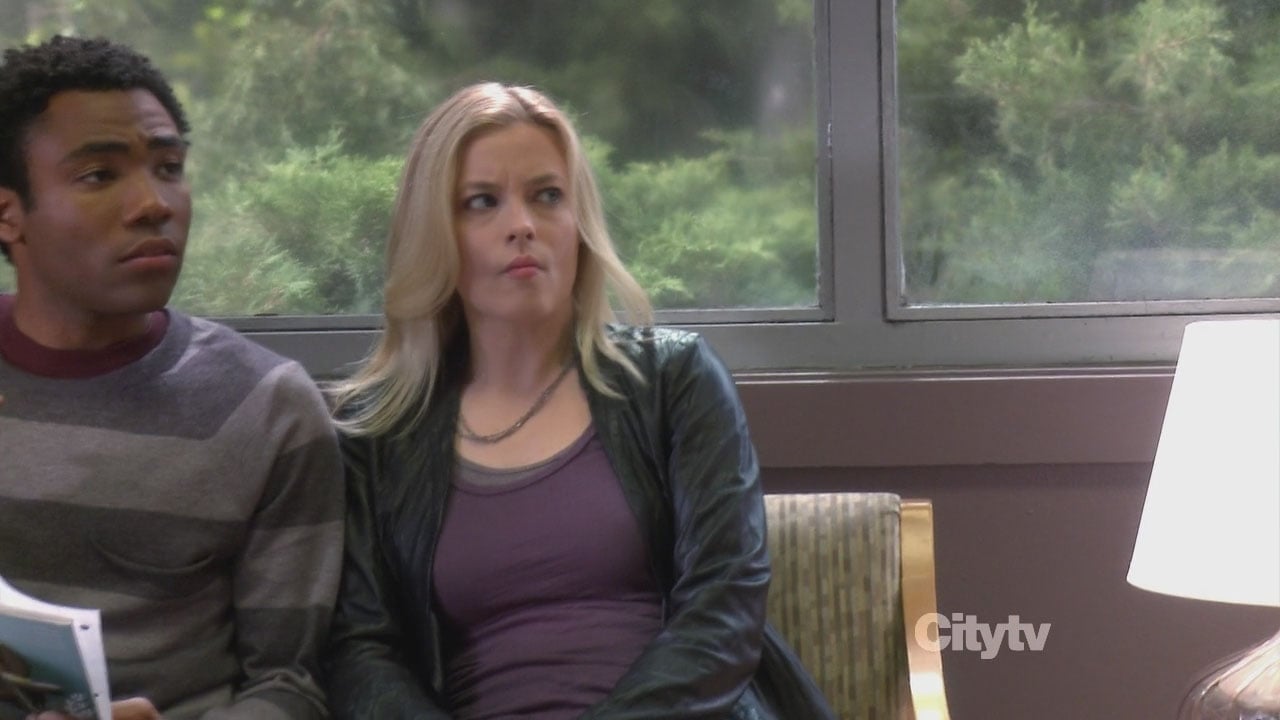 Britta's black leather jacket on Community
