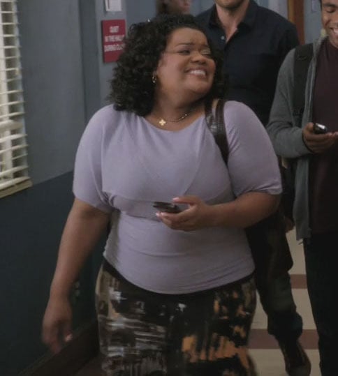 Shirley's lavender purple blouse on Community