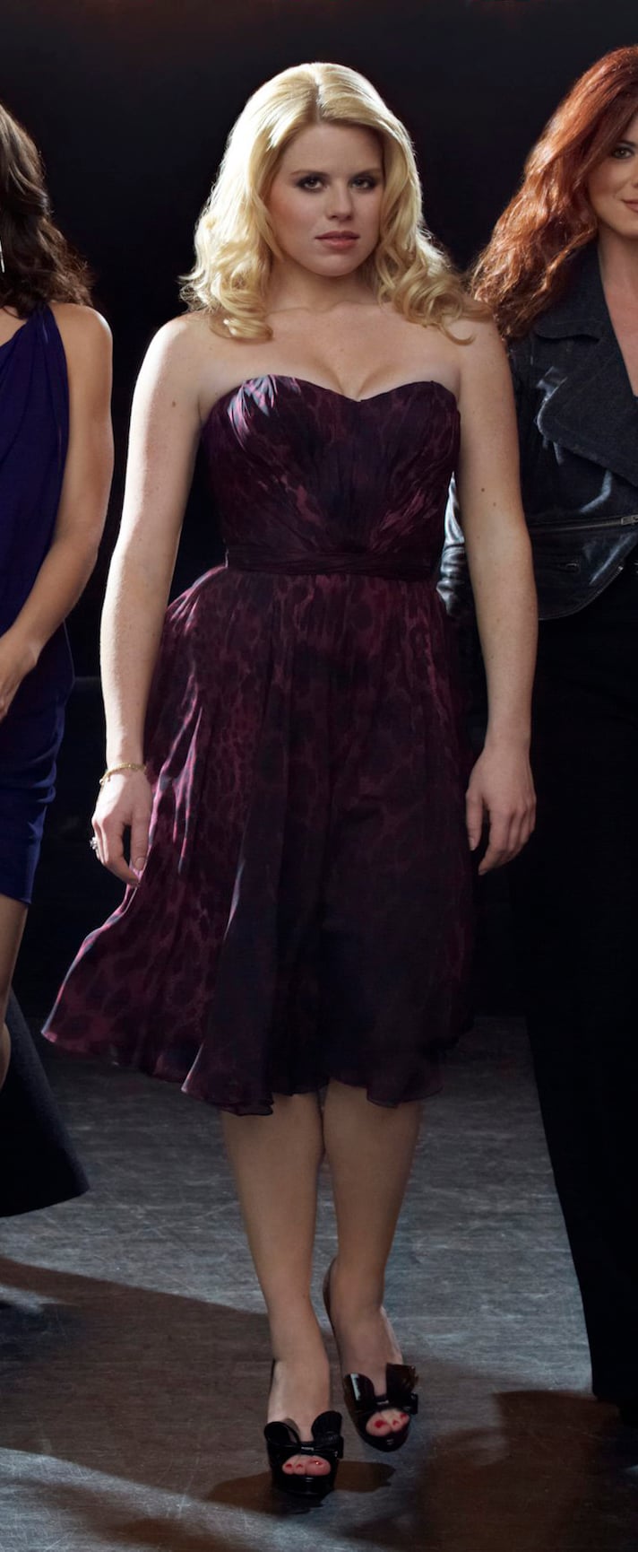 Ivy's purple leopard print strapless dress from Smash