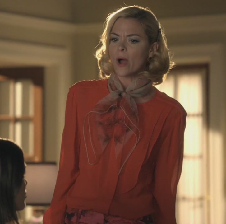 Lemon's orange blouse with scarf on Hart of Dixie