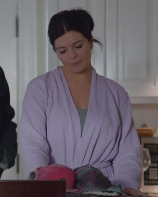 Penny's purple robe on Happy Endings