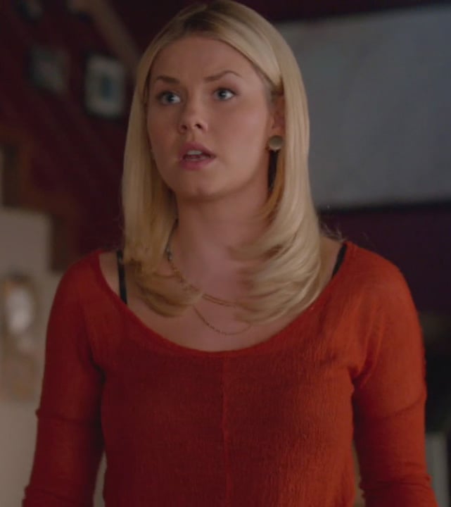 Alex's orange longsleeve top on Happy Endings