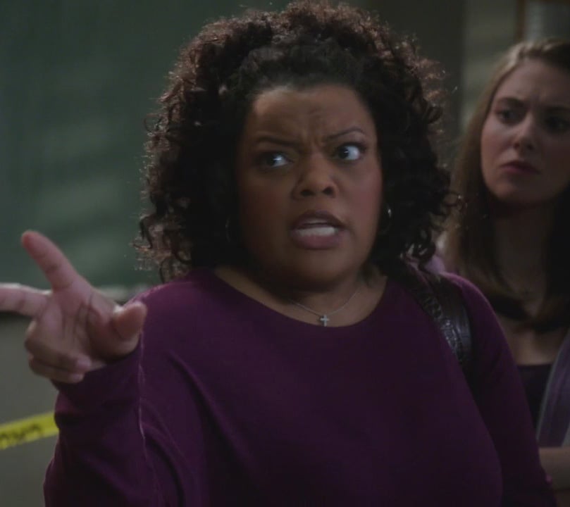 Shirley's purple sweater on Community