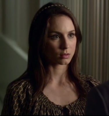 Spencer's gold owl print top on Pretty Little Liars