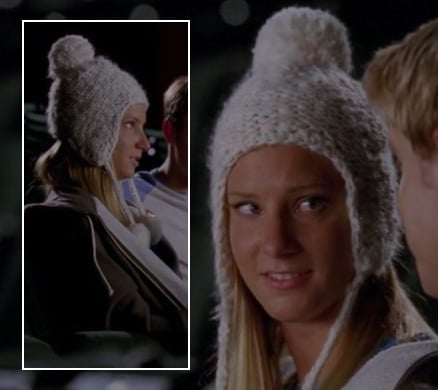 Brittany's white pom pom beanie on Glee season 4