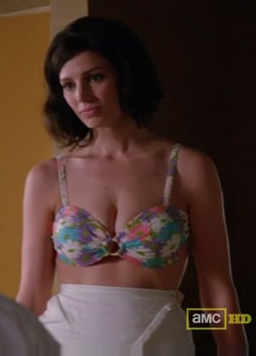 Megan Draper's floral bikini on Mad Men