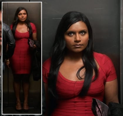 Mindy's red bandage dress on The Mindy Project