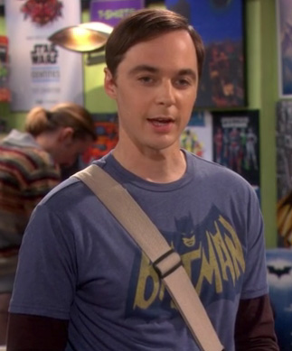 Sheldon's Batman shirt on The Big Bang Theory season 6