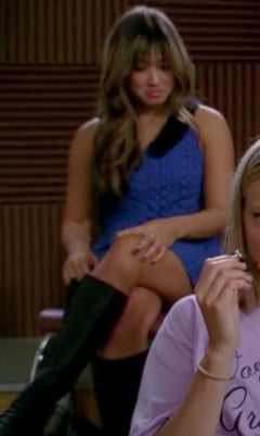 Tina's blue peter pan collar dress on Glee season 4