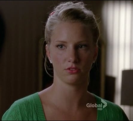 Brittany's green pointelle cardigan on Glee