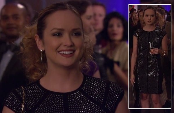 Ivy's black and silver dress on Gossip Girl