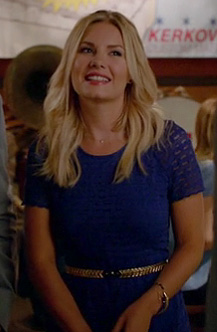 Alex's blue lace dress on Happy Endings