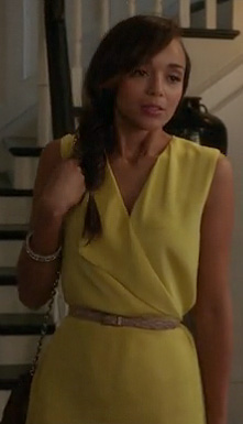 Ashley's yellow wrap dress on Revenge