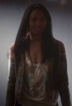 Bonnie's multi colored jacket on The Vampire Diaries