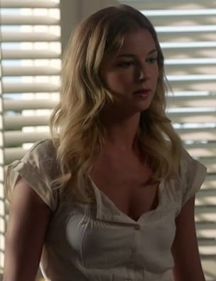 Emilys white embroidered dress on Revenge