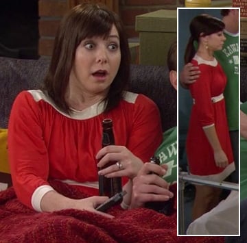 Lily's red and white dress on How I Met Your Mother
