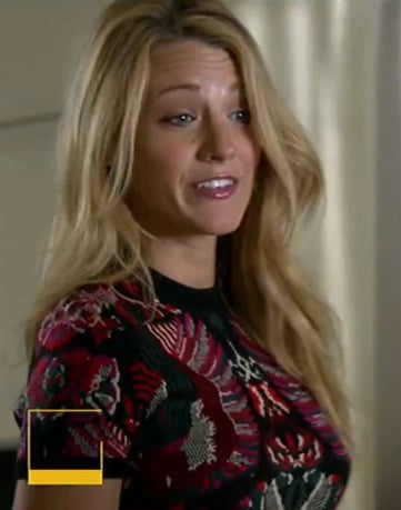 Serena's embroidered black and red dress on Gossip Girl