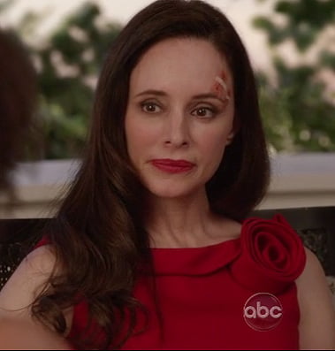 Victoria's red rose dress on Revenge