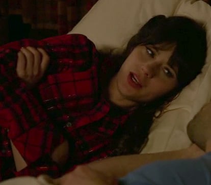 Jess's red plaid PJs on New Girl