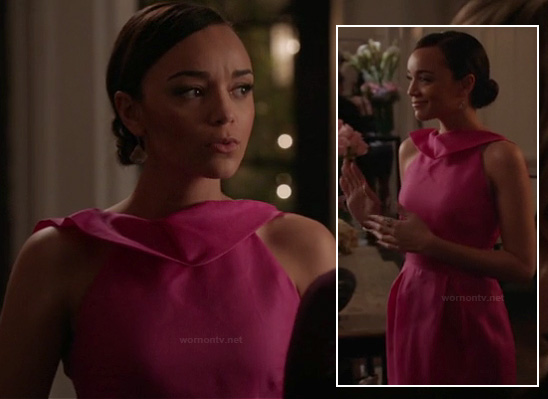 Ashley's hot pink dress on Revenge